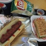 Panini Grill Sandwiches - フレンチフライってここではポテトチップスです。