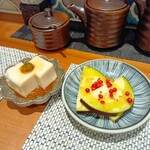 串揚げ あとわ - 水茄子のカルパッチョとごま豆腐