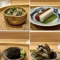 櫻木 - 追加注文した前菜3種＋お漬物