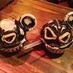 河内カルメン - 辛子入れ、柚子胡椒入れ。負傷の痕が（汗）