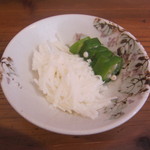 みなと食堂 - 長芋とおくらのおひたし