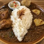 はらっぱカレー店 - サグチキンとキーマ