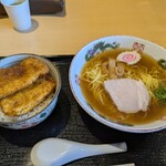 道の駅禅の里飲食コーナー - ミニソースカツ丼と中華そばセット