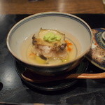 もちづき - レンコン蒸と鮑のあんかけ