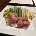 界 津軽 - 鮪のねぎま鍋の具