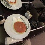 カフェ香咲 - ホットケーキセット（950円）ドリンクはアイスコーヒーで。