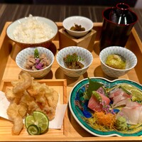 【平日】上越汐するめ天麩羅と刺身御膳　※個室要相談