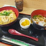 錦秋湖サービスエリア - 南部どり親子丼うどんセット＠970円