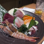 魚民 - お刺身5点盛り