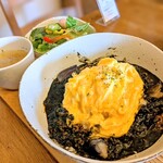 うずら屋 - うずらづくしの贅沢オムライス（ブラック）  大盛り