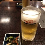 馬肉バル 新三よし - 生ビールとお通し