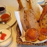 傘風楼 - 朝食のパンセット