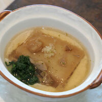 神戸なだ万 - トロトロ生胡麻寄せ パンスープ煮 生姜 青味 きのこ餡