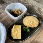 御厨 - だし巻き玉子・男爵芋のコロッケ・小鉢