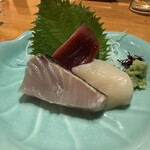 旬彩酒庵 おねぎや - ３）《特選》鮮魚お造り３種盛合せ