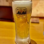 旬彩酒庵 おねぎや - まずは5～6杯、冷たいおビールで♪