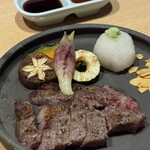 和食処 なごみ - 倉石牛のステーキ。柔らかいです。