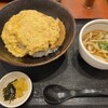 そば藤 - 六白黒豚かつ丼ミニうどん付