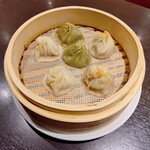 京鼎樓 - 小籠包3種盛り(京鼎小籠包、烏龍茶小籠包、蟹肉小籠包)
