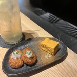 炭火串焼 鶏魚 - 