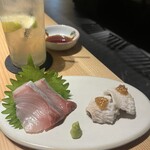 炭火串焼 鶏魚 - 