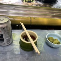 ひろ文 - やっと順番が来ました。わらび餅と麺つゆと缶ビール
