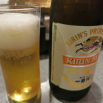 Kurobuta Ryouri Adimori - 瓶ビールは６１０円。