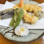 味楽 - 夕食の手作り天ぷら