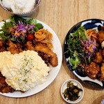 串かつ&チキン南蛮らんぷ - 左が横綱、右が関脇
