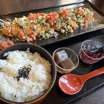 ゆず庵 - 冷たい夏野菜で食べるヒレカツ御膳