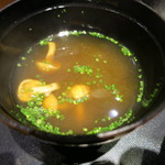 日本料理 みや  - 26年10月　ナメコとトロ昆布の味噌汁