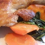 洋食ビストロ ドンピエールハート - 美桜鶏のコンフィ；付け合せ野菜アップ