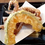 そば処 東亭 - カボチャ天の下には‥