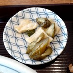 そば処 東亭 - 自家製お新香の塩梅もgood‥