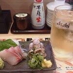 すし松 - 料理写真:夏の2点盛りハイボールセット 1,350円(税抜)