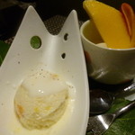 箱根強羅温泉 月の泉 - デザート：宮崎マンゴーアイス