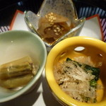 箱根強羅温泉 月の泉 - 朝ご飯：お浸し