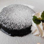 カフェ 茶華 - ケーキ：フォンダンショコラ