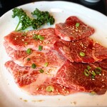 山形牛ステーキ＆焼肉 かかし - 山形牛上焼肉ランチ、上カルビと上ロース