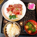 山形牛ステーキ＆焼肉 かかし - 山形牛カルビランチ