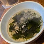 七輪 - わかめスープ