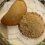 中国料理 桃花林 - かにと海老のすり身包み揚げ胡麻風味、海老入り揚げ餃子