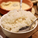 餃子とスパークリング バブルス - 出汁で炊いた出汁ゴハン