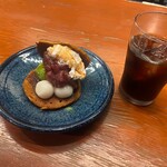 一膳飯屋 りぃぼん - 生ドラとアイスコーヒー。