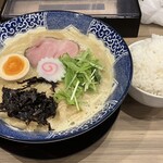 鳥そば 真屋 - 鶏白湯塩ライスセット