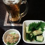 とりのねぐら - やみつききゅうりと突き出し