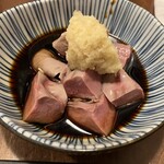 もつ煮 もぐら - いつものハツ刺し