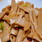 食彩の房 - メンマのピリ辛炒めアップ