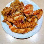 食彩の房 - 天ぷら4点盛り合わせ