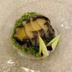イタリアンレストラン Zucca - アワビ、枝豆のリゾット　ジェノベーゼ